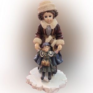 Yesterday's Child Figurine " Kristina with Nicole...Skaters Waltz"
